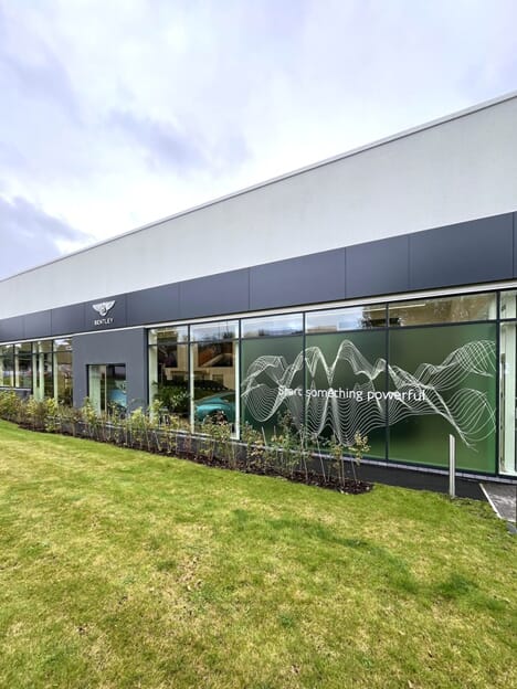 An image of more HR Owen vinyl window graphics.